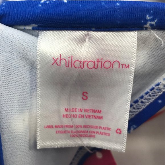 Xhilaration Junior's Sz. Small 0-2 Push Up Halter Stars, Stripes Bikini Top New - Picture 6 of 11